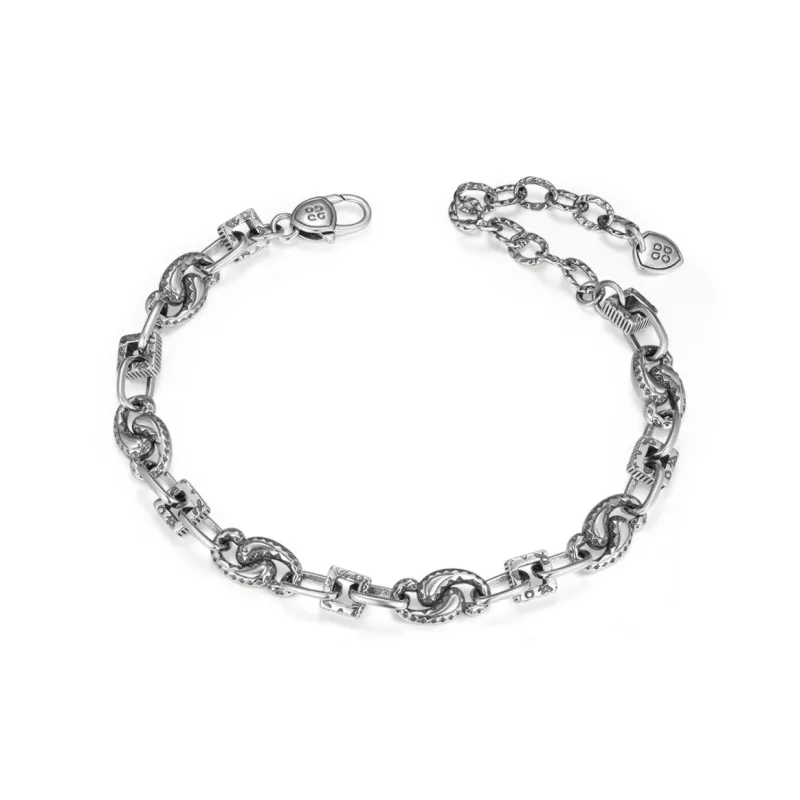 Ah Bo Ci De 925 Sterling Silver Bracelets Unisex-2