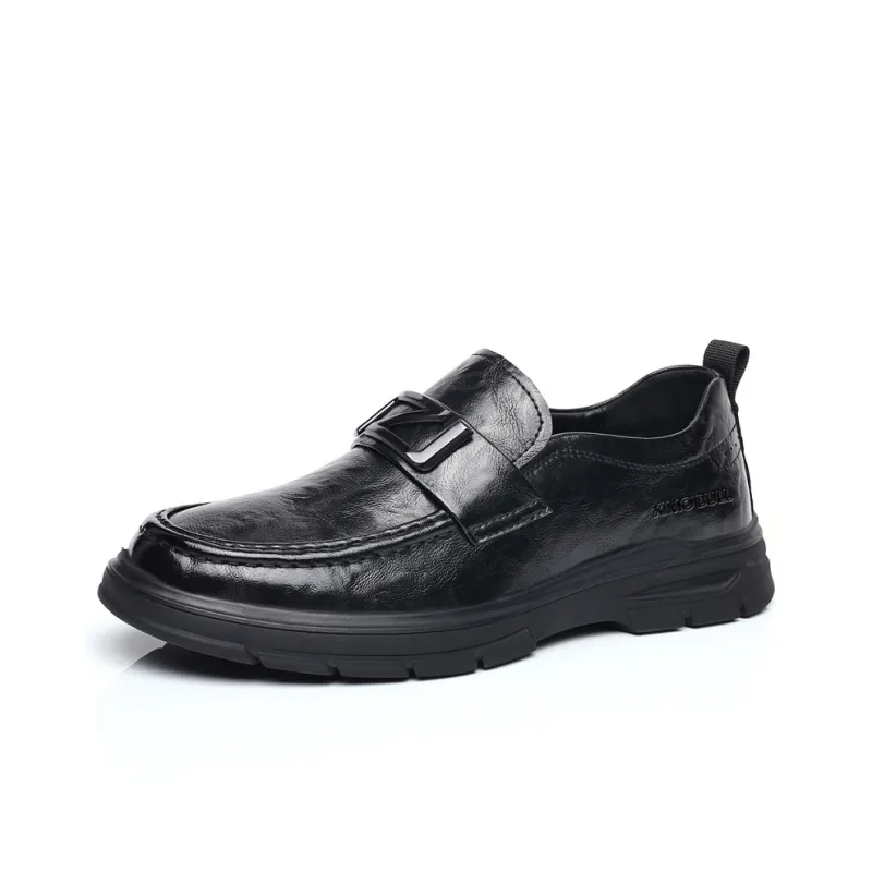 XIMO BULL Men's Casual Shoes Men Low Top Black/Brown-0