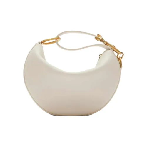 Burberry Knight Cow Leather One Shoulder Handbags Women's White