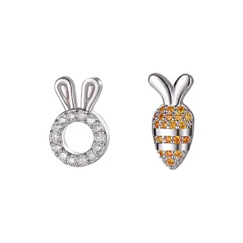 GIFT&CO S999 Fine Silver Stud Earrings Women's