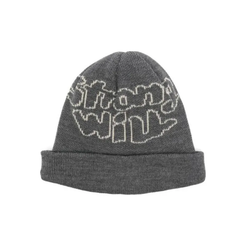 COMME DES GARCONS SHIRT Logo Intarsia Knitted Beanie-0