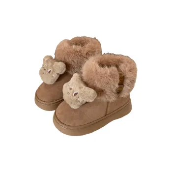 Thin Strips Cotton Slippers Women's, Light Brown
