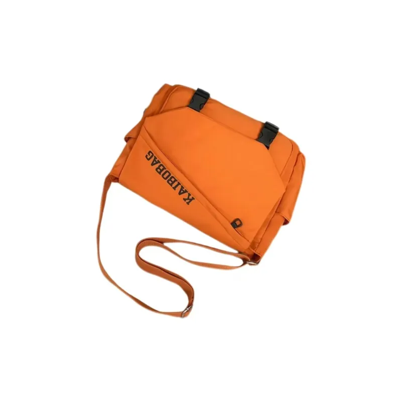 LUVISTRUE Nylon Shoulder Bag Crossbody Bag Medium Size Unisex Ecru Black/Orange Red/Green-4