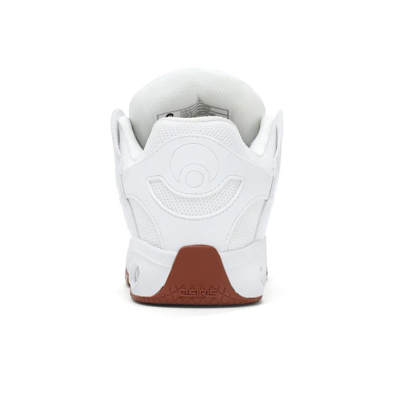 OSIRIS Cushioning Coverage Height Increasing Wear Resistant Slip Resistant Low Top Skateboard Shoes Unisex White-3