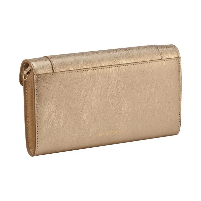 BVLGARI Serpenti Forever Calfskin Wallet Women's Light Gold-1