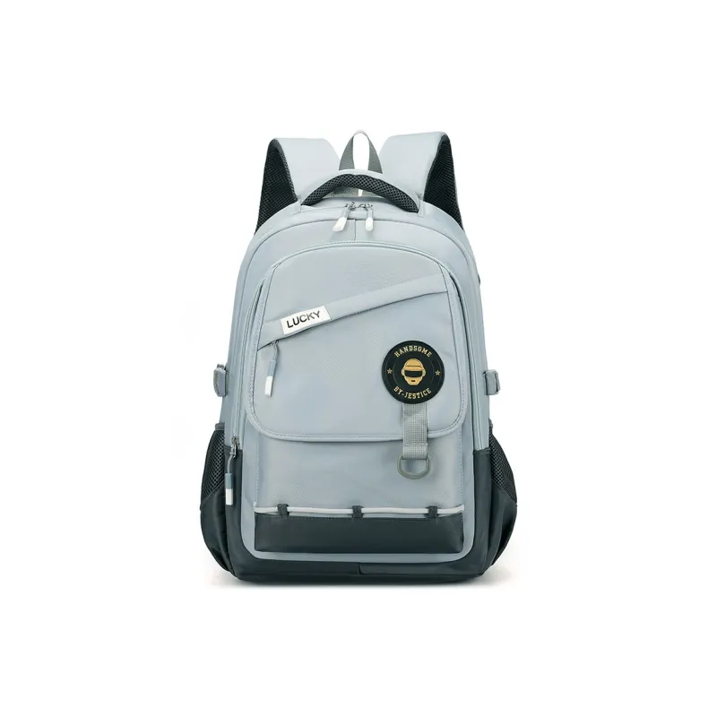LUVISTRUE Nylon Backpack And Laptop Bag Regular Men's Dark Gray/Light Gray/White/Dark Blue/Khaki-8