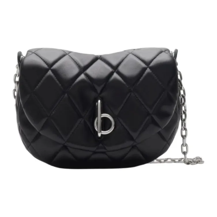 Burberry Lambskin Shoulder Bag Women's Black-0