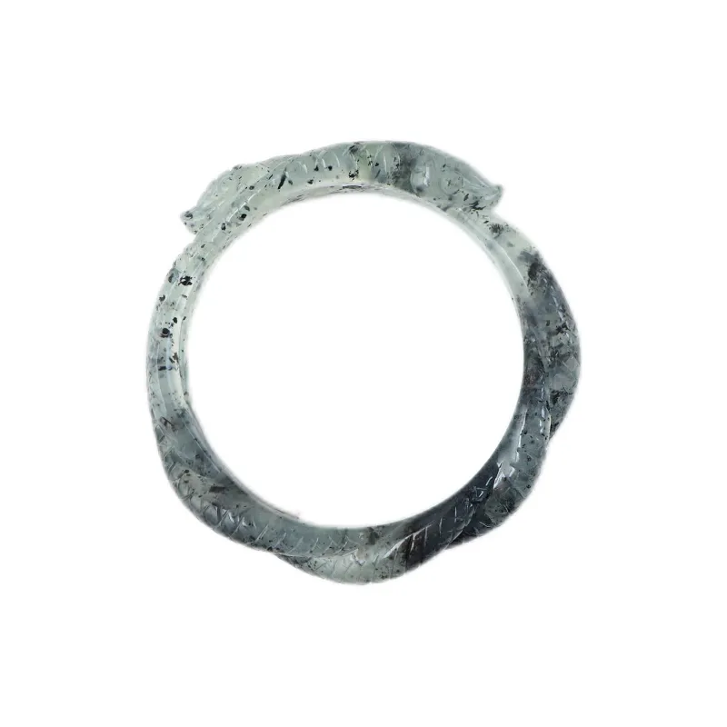 South Asia Natural Serpentine Jade Bangles Unisex-0
