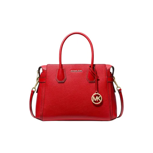 MICHAEL KORS Mercer Polyurethane stayhomewithbags Bag Shopping Bag Shoulder Bag Crossbody Bag Handbag Medium Size Women's Red