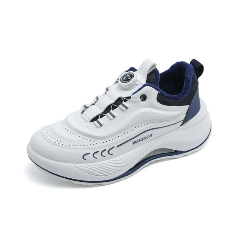 Warrior Slip Resistant, Abrasion Resistant, Thermal Low Top Casual Running Shoes Men's Beige Dark Blue-2