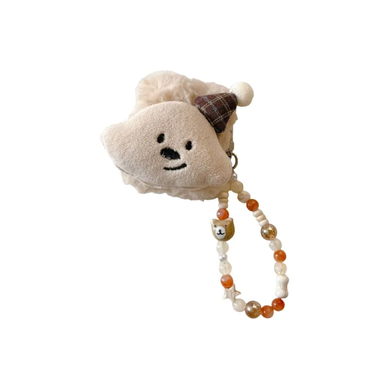 Kona Chun Compatible With AirPods 2/4/3/Pro Plush Ins Cute 3D Effect Cloud Hats & Caps Fully Enclosed Headphone Cases-2