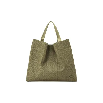 ISSEY MIYAKE CartKuro Cotton Tote Bag, Shopping Bag, Handbag Women's Khaki