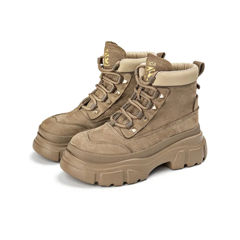 NAUTICA Short Martin Boot Women's Light Coffee-1