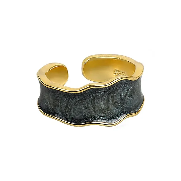 KING OF BLING Alloy, Enamel, Oil Drip Rings Unisex Year Of The Snake Good Luck-5