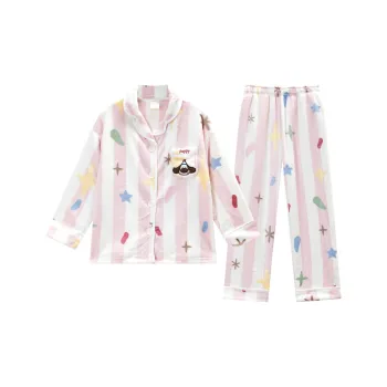 GUKOO Pajama Set Women's Sheer Pink