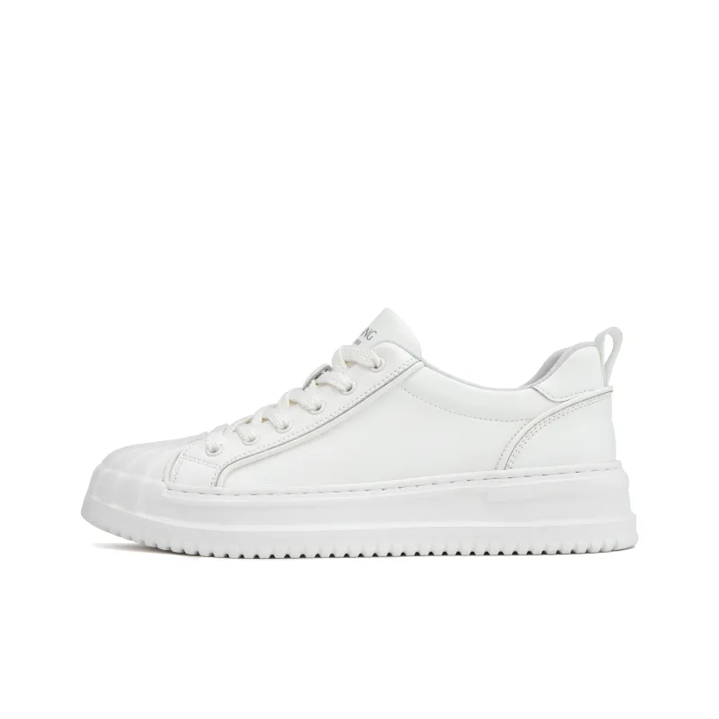 AOKANG Water Resistant Low Top Skateboard Shoes Men's White-0