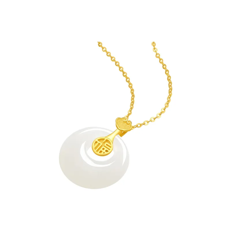 ZHOU LIU FU Pendants White Jade Unisex-1