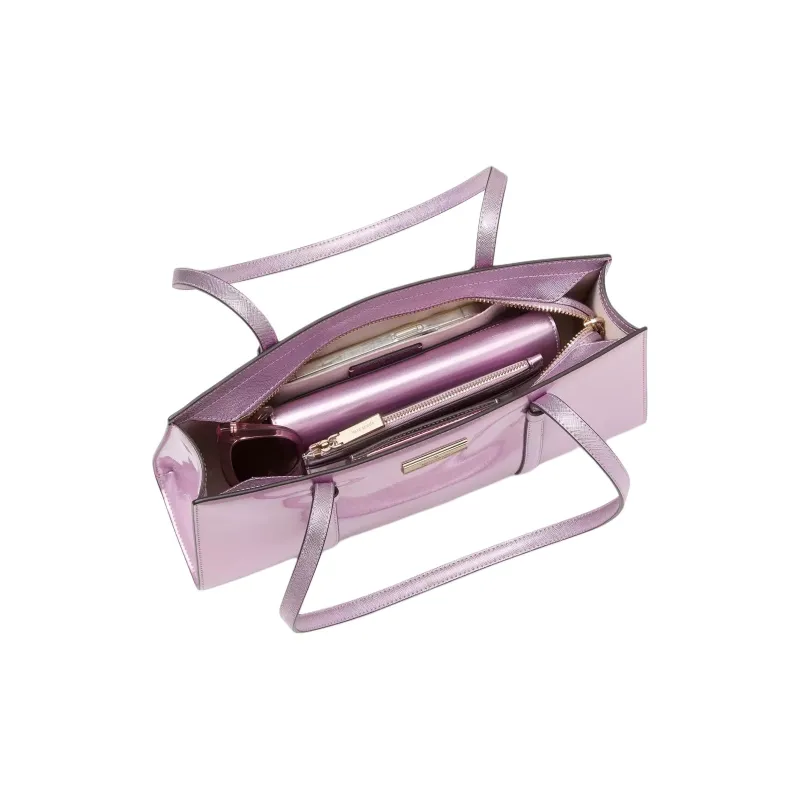Kate Spade Patent Leather Shoulder Bag Medium Size Women's Quartz Pink-4