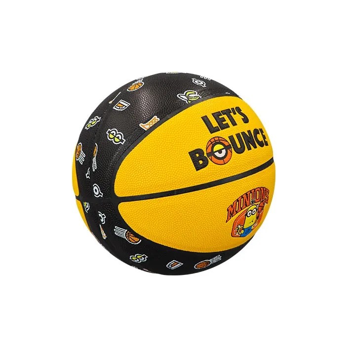 SIPAKESPORT x MINIONS PU Basketball Yellow Black Print Size 7 Ball Training Unisex-2