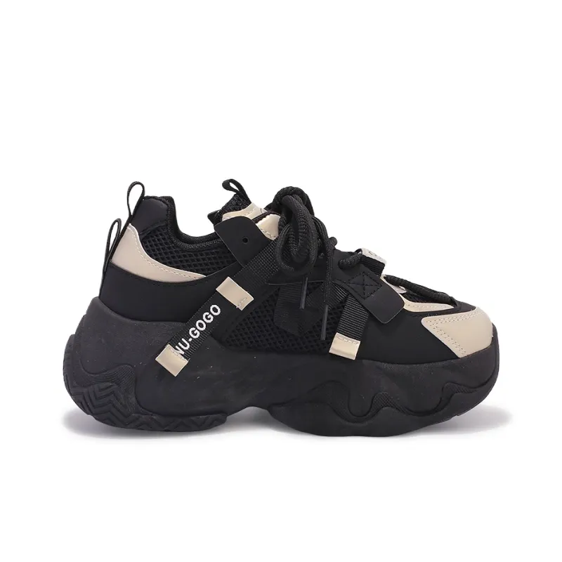 SNXR Anti-Slip Wear-Resistant Waterproof And Breathable Low-Top Chunky Sneakers Women's Beige-100