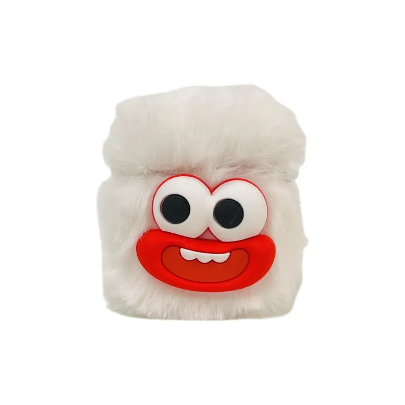 Wei Xin Compatibility Apple AirPods 4/2/3/4th Generation/AirPods Pro/Pro 2 Plush 3D Effect Sausage Lips Headphone Cases-12