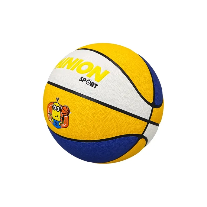 SIPAKESPORT x MINIONS PU Basketball Blue Yellow White Size 7 Ball Match-3