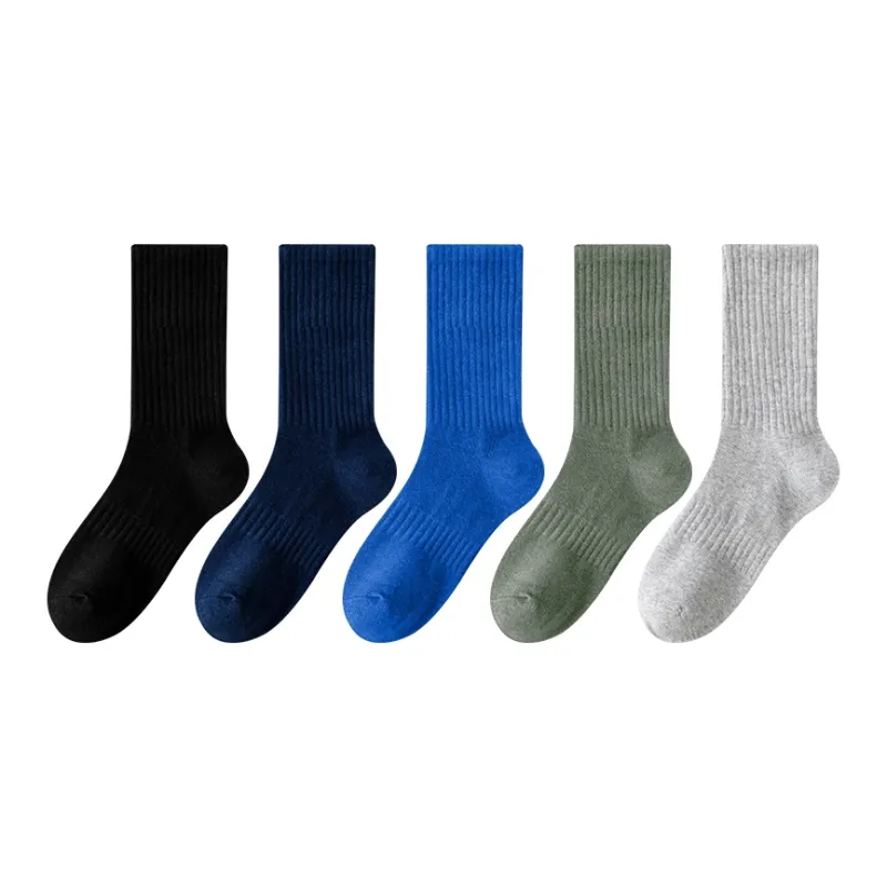 AOKANG Mid Calf Socks Men's 5 Pack-30