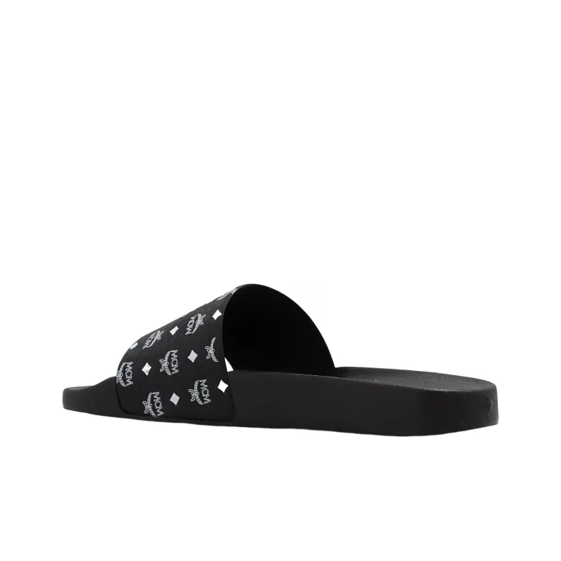 MCM Slide Slippers Women's Black-3