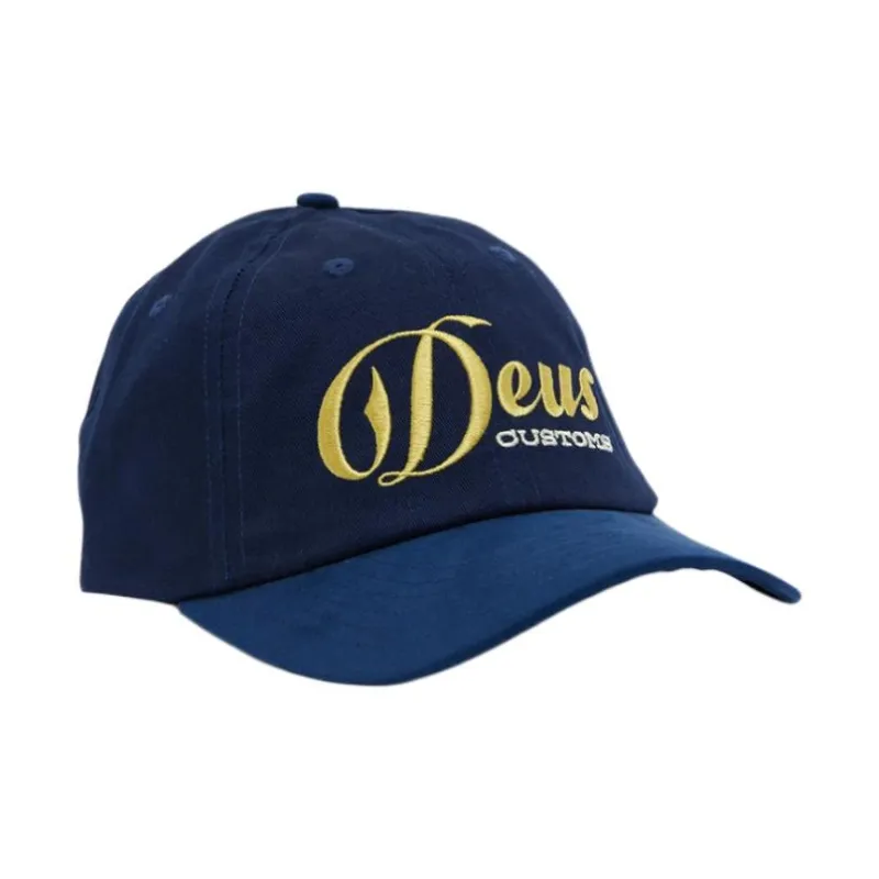 Deus Ex Machina Cotton Baseball Caps Unisex Blue-1