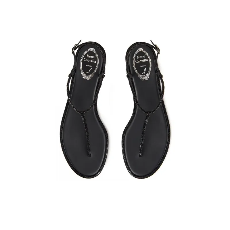 RENE CAOVILLA Diana Sandal Women's Black-4