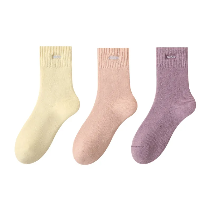 MIIOW Mid Calf Socks Women's Multi double Loading-19