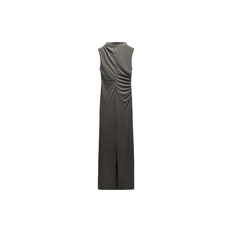 ZARA Sleeveless Dress Women's Green-1