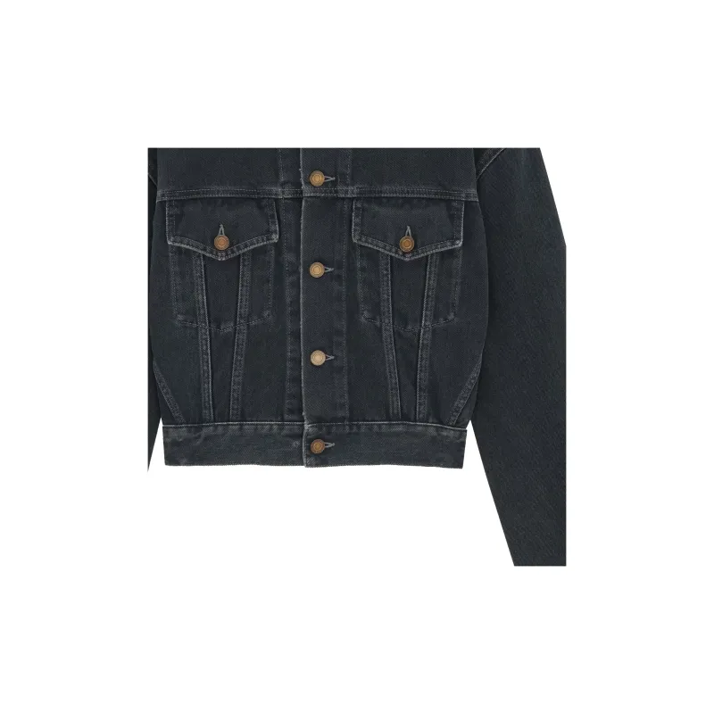 SAINT LAURENT Neo 80s Denim Jacket 'Black'-5