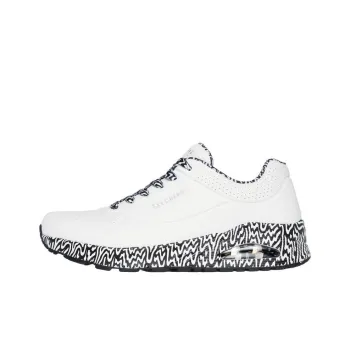 Jen Stark x Skechers Uno Anti-Slip Wear-Resistant Low-Top Running Shoes Men's Black White
