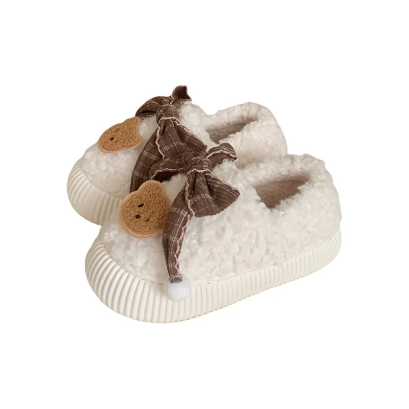 Thin Strips Cotton Slippers Women's Khaki-6