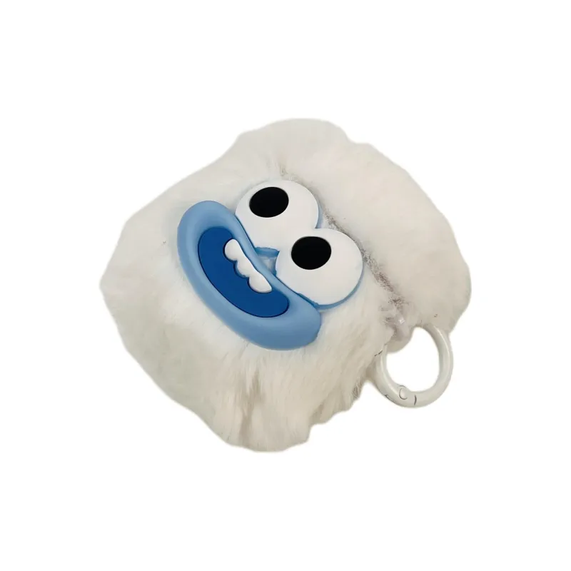 Wei Xin Compatibility Apple AirPods 4/2/3/4th Generation/AirPods Pro/Pro 2 Plush 3D Effect Sausage Lips Headphone Cases-11