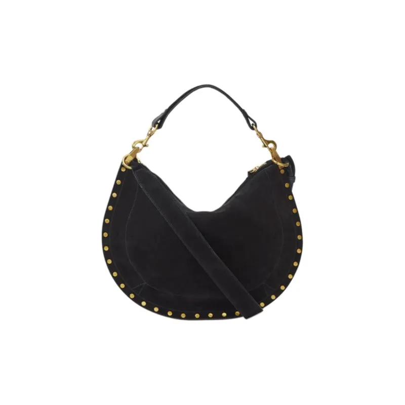 ISABEL MARANT Suede Calfskin Shoulder Bag, Crossbody Bag, Handbag Women's Black-2