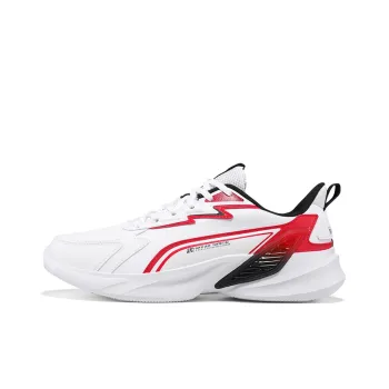 361° Anti Slip Wear Resistant Low Top Casual Running Shoes Men's White Red
