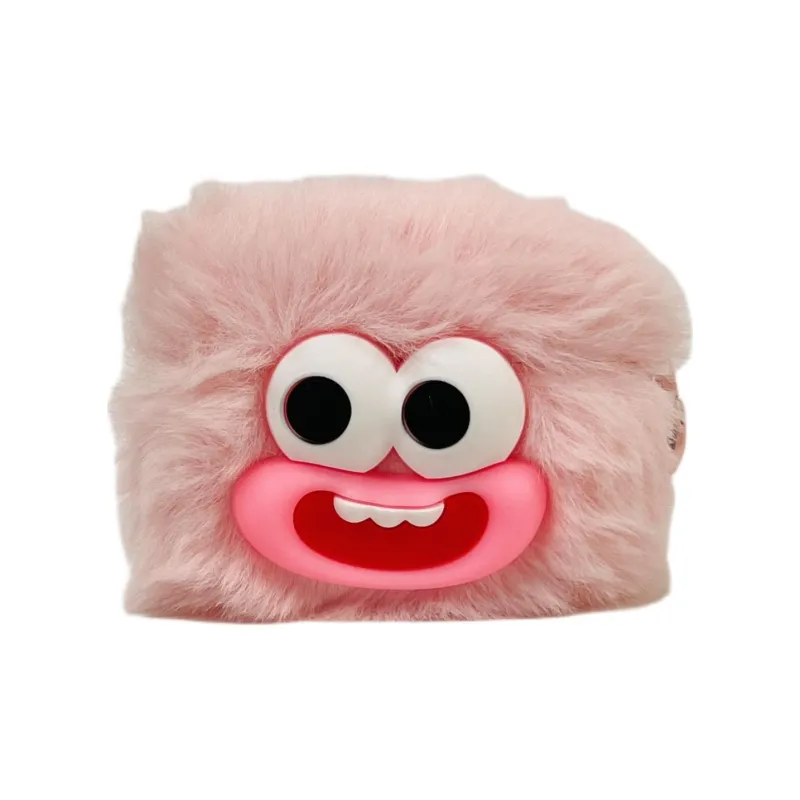 Wei Xin Compatibility Apple AirPods 4/2/3/4th Generation/AirPods Pro/Pro 2 Plush 3D Effect Sausage Lips Headphone Cases-4