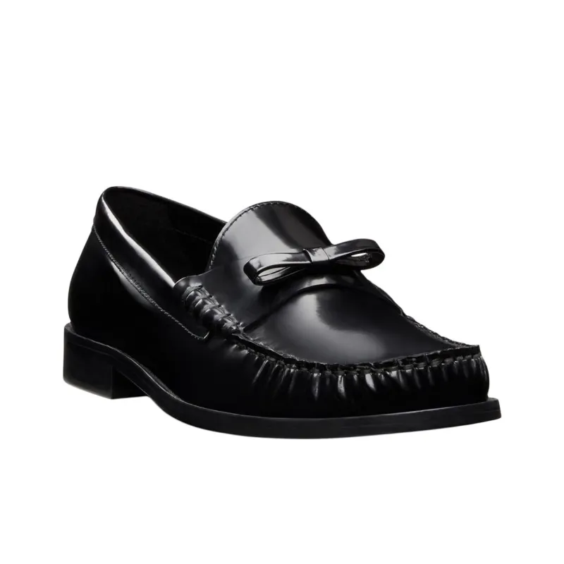 Stuart Weitzman/SW Lottie Bow Loafers Women's Black-2