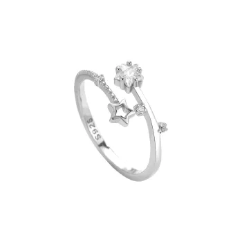 KING OF BLING 925 Sterling Silver With Zircon Rings Women's Year Of The Snake Good Luck