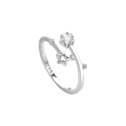KING OF BLING 925 Sterling Silver With Zircon Rings Women's Year Of The Snake Good Luck
