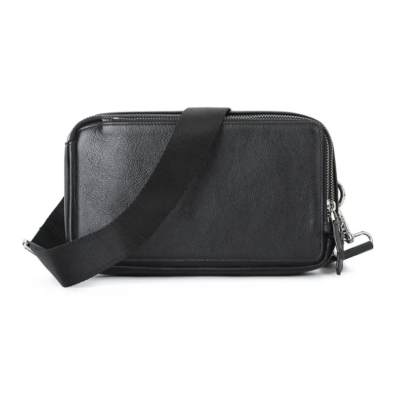 DOSRFINI Top Grain Cow Leather Sling Bag, Shoulder Bag, Crossbody Bag Regular Men's Black/Umber/Coffee/Olive-7