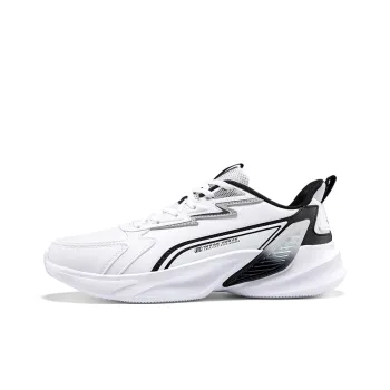 361° Anti Slip Wear Resistant Low Top Casual Running Shoes Men's White Black