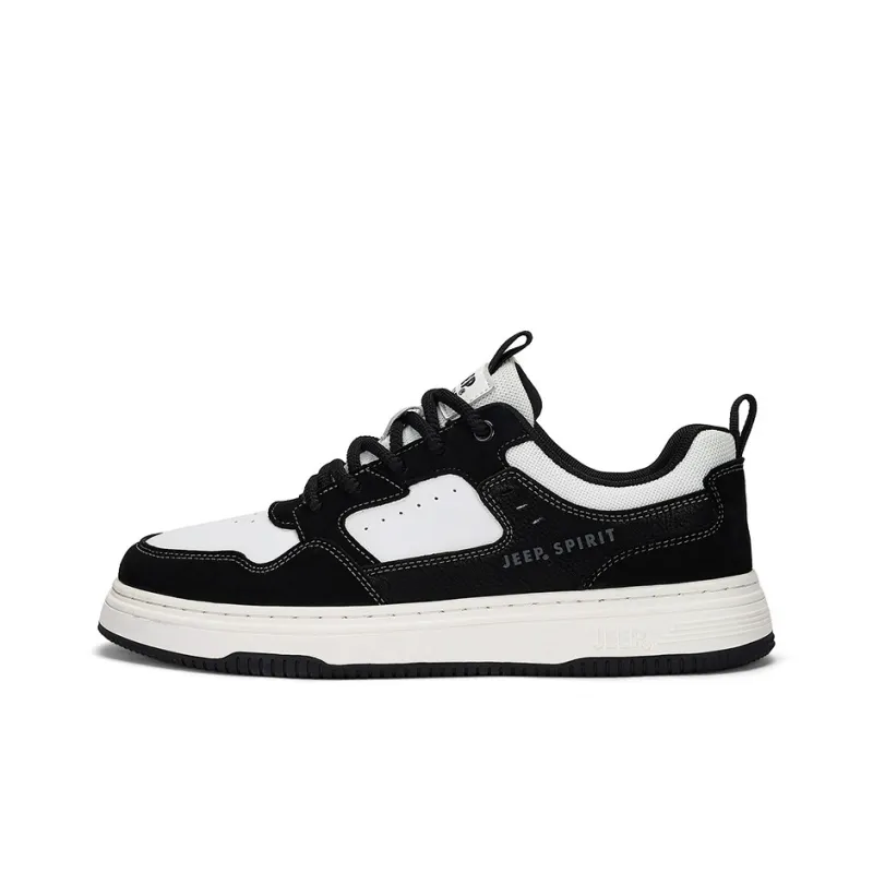 JEEP SPIRIT Non slip Lightweight Low Top Skateboard Shoes Men's Graphite Black-0