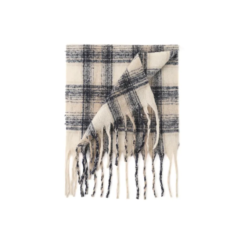 FREE RABBITⅡ Winter Thickened Warm Advanced Touch Fringe Shawl Scarf Unisex-1