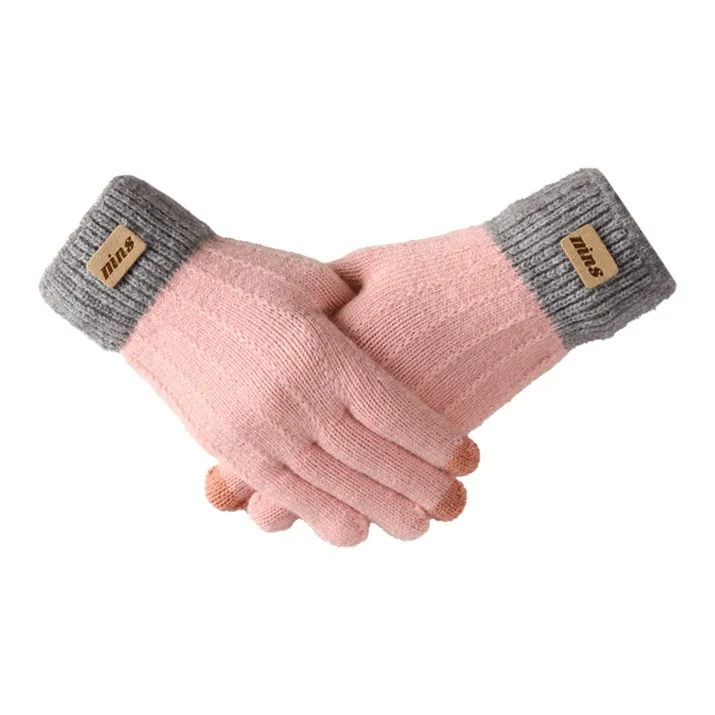 15 MINS Acrylic Knit Gloves Unisex Multiple Colors-6