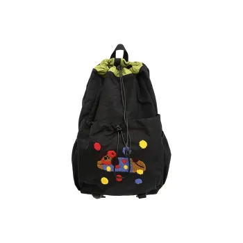 Kaka Tree Nylon Backpack Unisex Black/Yellow/Khaki/Green