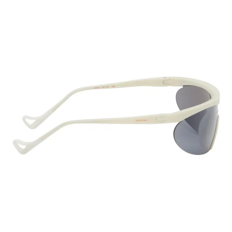District Vision Titanium Polyacrylonitrile Irregular Shape Sunglasses Men's White-2