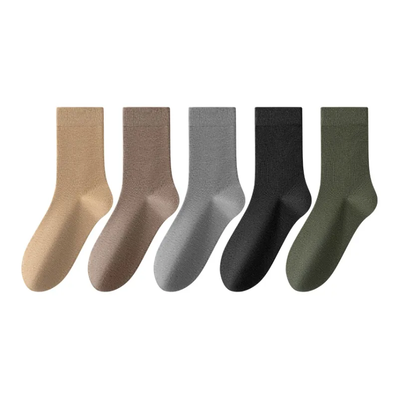 FAIRWHALE Mid Calf Socks Men's 5 Pack-8